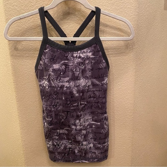 lululemon athletica Tops - LULULEMON Women Gray Ujjayi Manifesto Y Athletic Tank Top Size 4